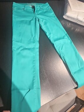 Celebrity Blues Bright Teal Skinny Jeans